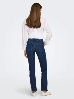 Sale ONLLOUIE Mellemhøj talje Slim fit Jeans Dame Jeans|Jeans