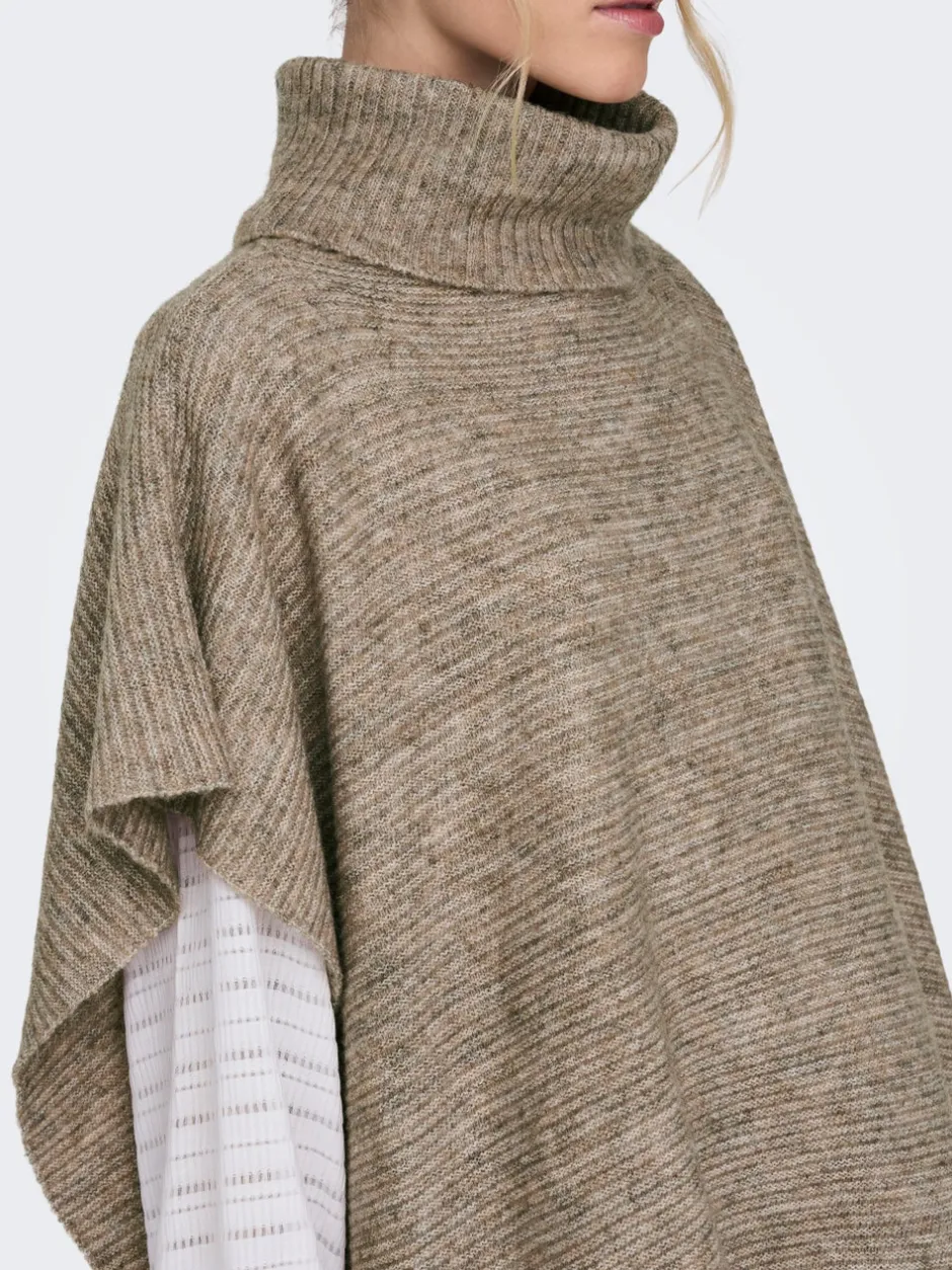 Hot ONLLOVISA Poncho Dame Strik & Cardigans