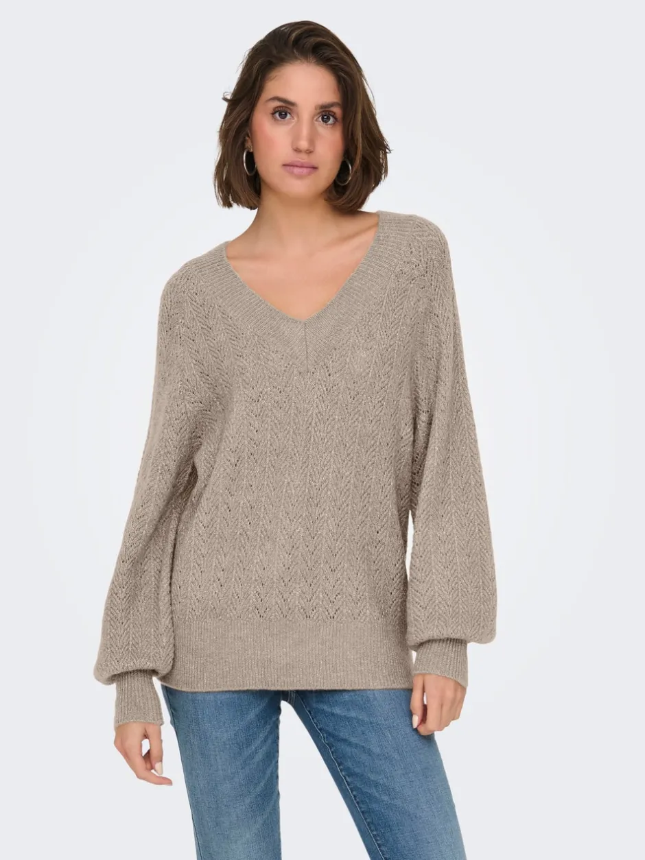 Clearance ONLLUCILLA Striktrøje Dame Strik & Cardigans
