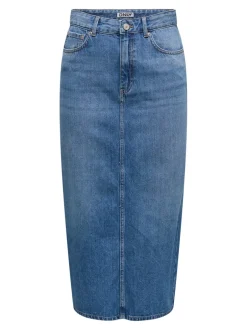 New ONLLUMI Denim Denim-nederdel Midinederdel Dame Nederdele|Denimnederdele