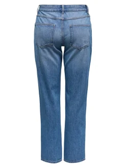 New ONLLUMI Mellemhøj talje Mom fit Jeans Dame Jeans|Jeans