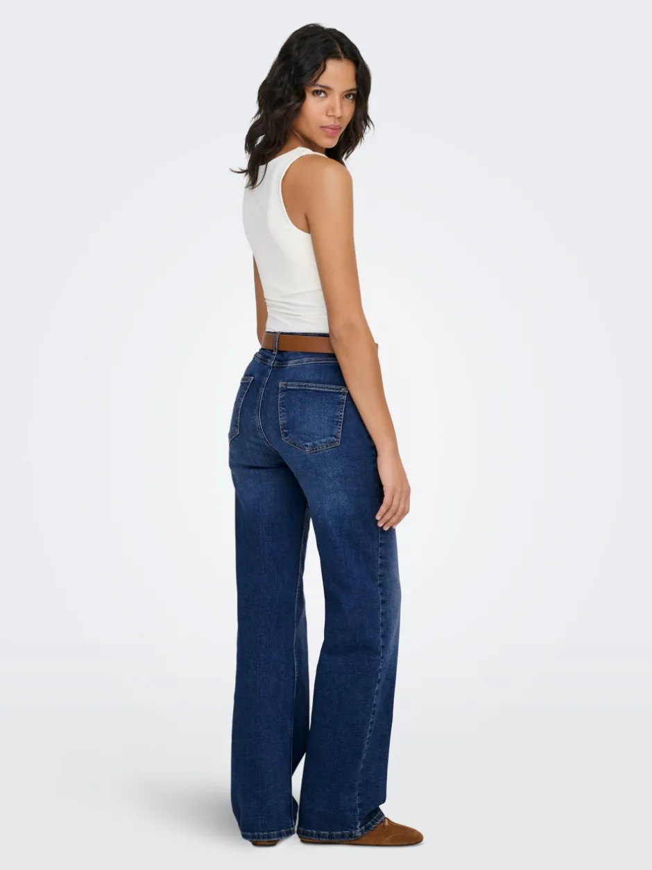 ONLLUNA Høj talje Wide leg fit Jeans Dame Jeans|Jeans