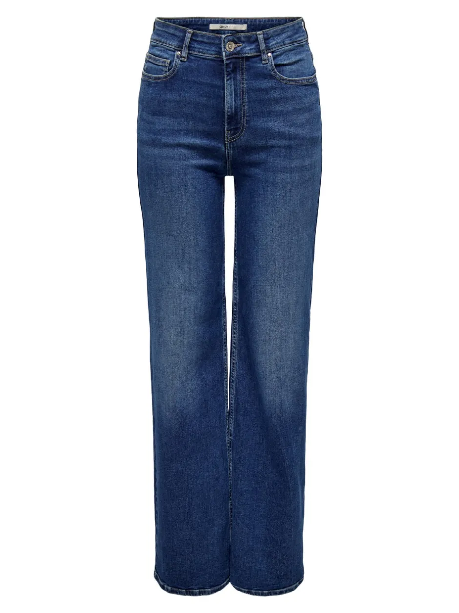 ONLLUNA Høj talje Wide leg fit Jeans Dame Jeans|Jeans