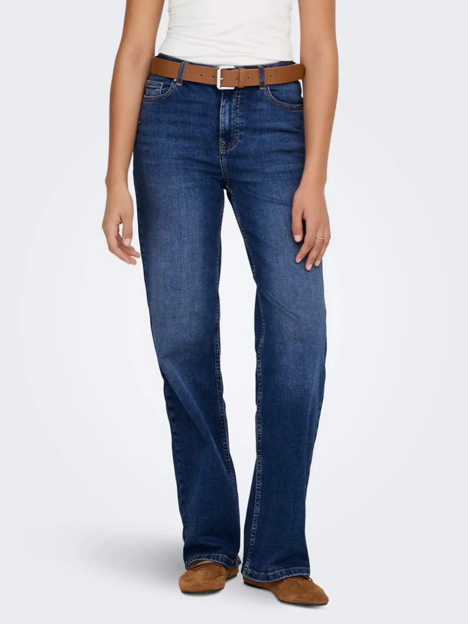 ONLLUNA Høj talje Wide leg fit Jeans Dame Jeans|Jeans