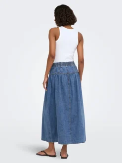 Outlet ONLLYRA Denim-nederdel Lang nederdel Dame Nederdele|Denimnederdele