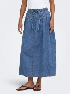 Outlet ONLLYRA Denim-nederdel Lang nederdel Dame Nederdele|Denimnederdele
