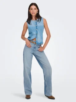 New ONLMADDIE-O Høj talje Wide leg fit Jeans Dame Jeans|Jeans