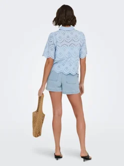 Online ONLMADELINE Høj talje Regular fit Denim-shorts Dame Shorts