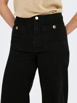 Sale ONLMADELINE Høj talje Wide leg fit Jeans Dame Jeans|Jeans