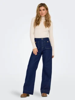Best ONLMADELINE Høj talje Wide leg fit Jeans Dame Jeans|Jeans