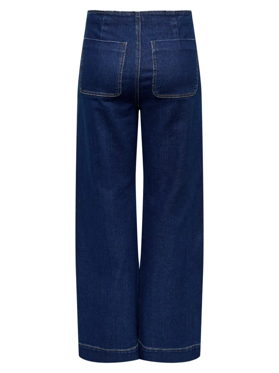 Best ONLMADELINE Høj talje Wide leg fit Jeans Dame Jeans|Jeans