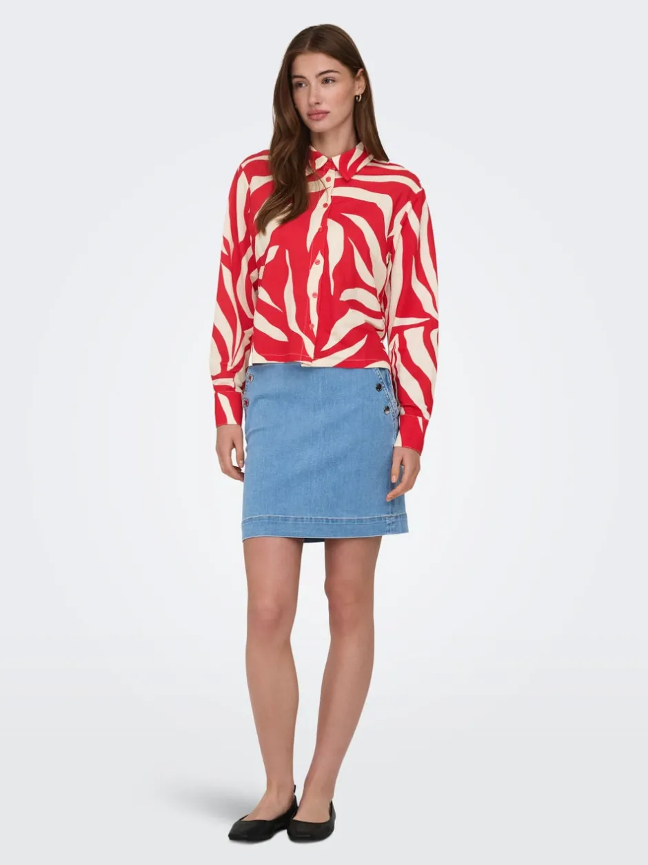 Online ONLMADISON Denim-nederdel Mininederdel Dame Nederdele|Denimnederdele