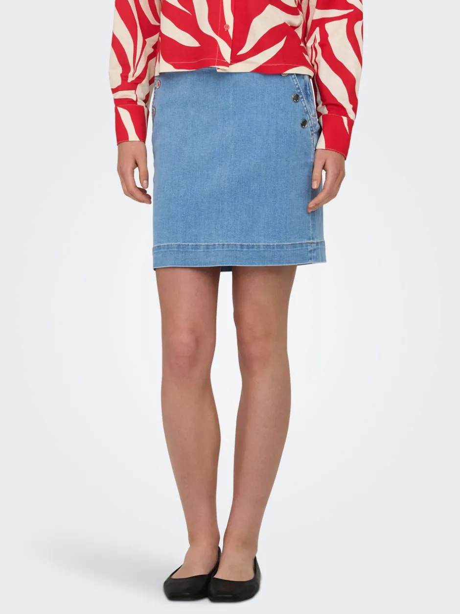 Online ONLMADISON Denim-nederdel Mininederdel Dame Nederdele|Denimnederdele