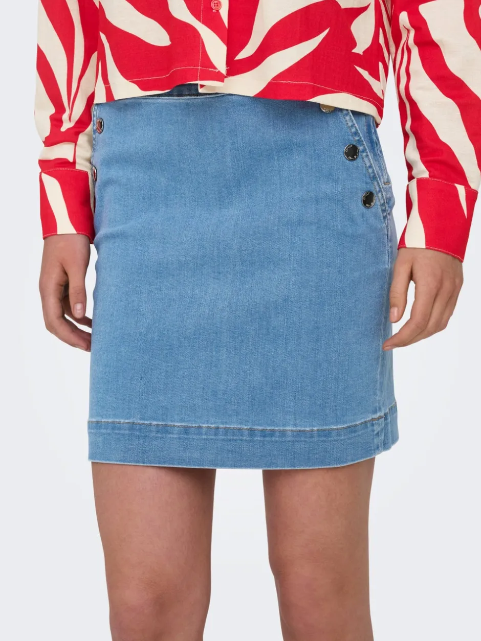 Online ONLMADISON Denim-nederdel Mininederdel Dame Nederdele|Denimnederdele
