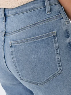 Outlet ONLMADISON Høj talje Regular fit Denim-shorts Dame Shorts|Double Denim