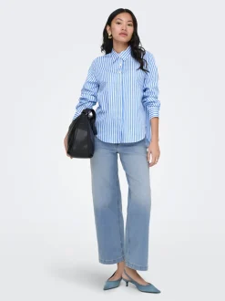 Discount ONLMADISON Høj talje Wide leg fit Cropped Jeans Dame Jeans|Jeans