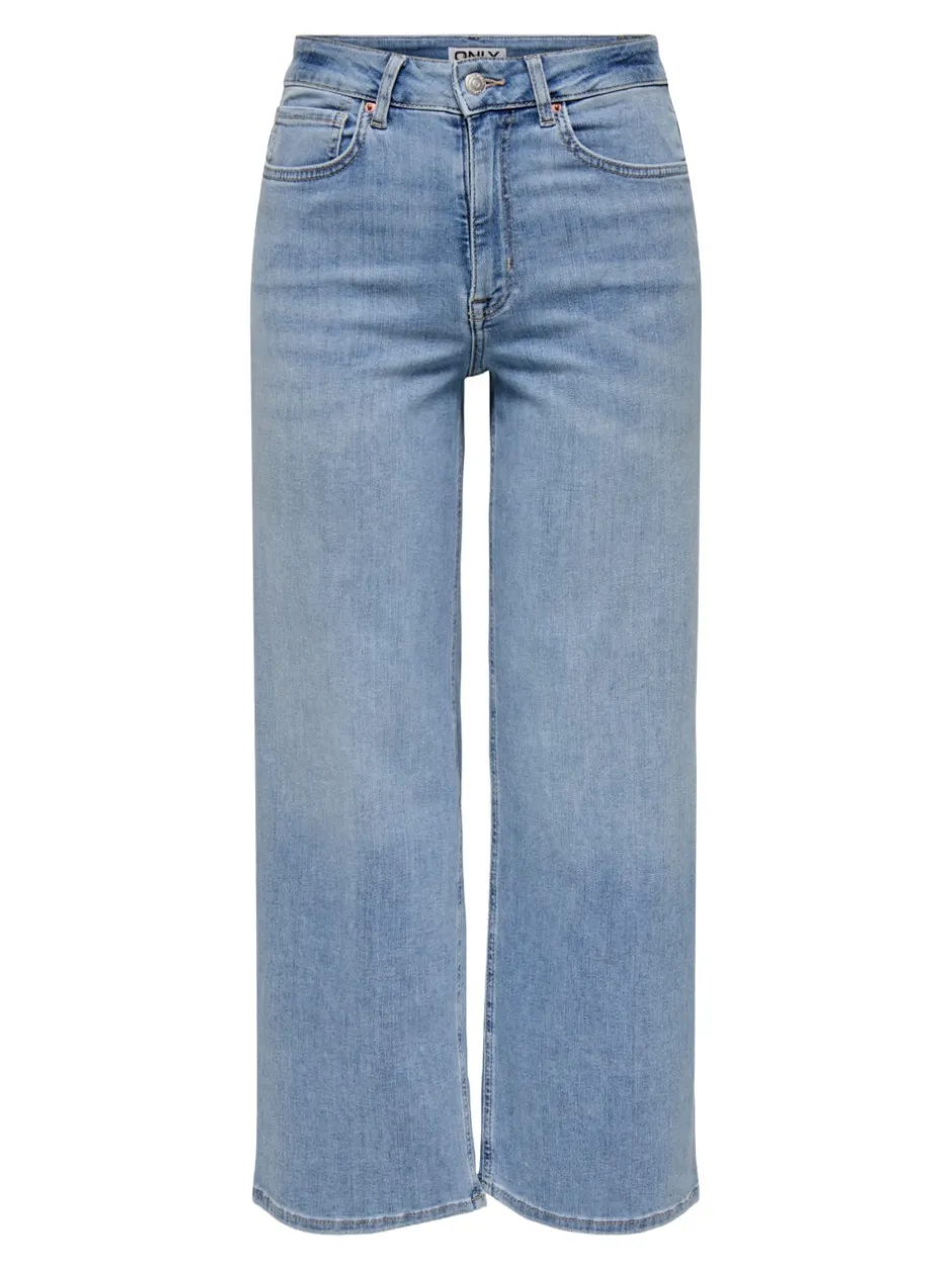 Discount ONLMADISON Høj talje Wide leg fit Cropped Jeans Dame Jeans|Jeans