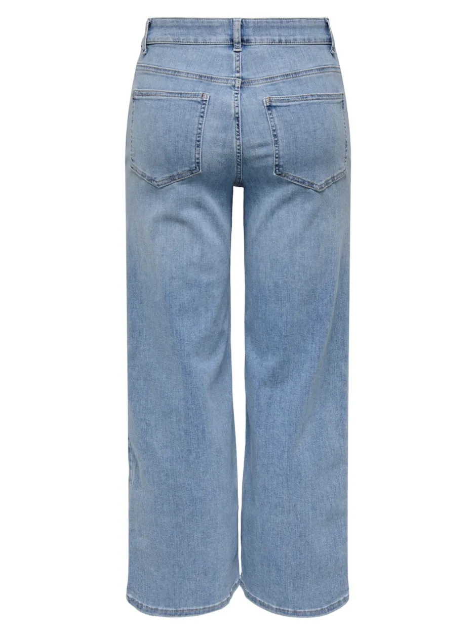 Discount ONLMADISON Høj talje Wide leg fit Cropped Jeans Dame Jeans|Jeans