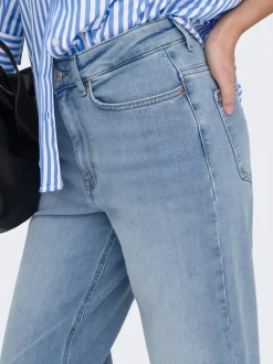 Discount ONLMADISON Høj talje Wide leg fit Cropped Jeans Dame Jeans|Jeans