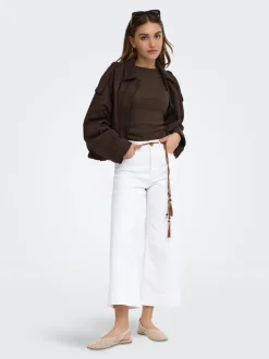 Clearance ONLMADISON Høj talje Wide leg fit Cropped Jeans Dame Jeans|Jeans