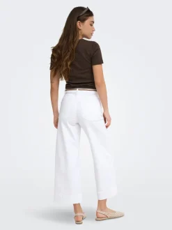 Clearance ONLMADISON Høj talje Wide leg fit Cropped Jeans Dame Jeans|Jeans