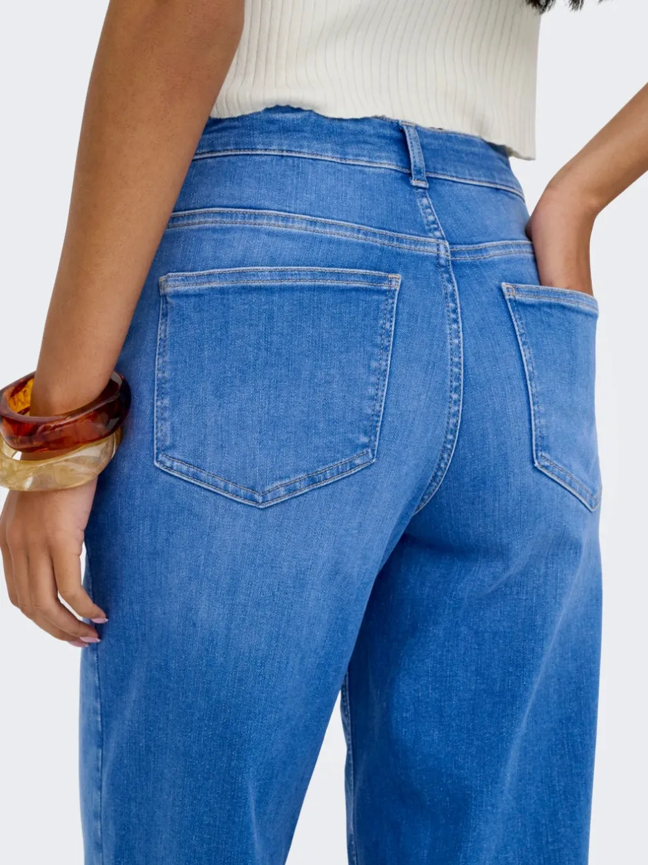 Online ONLMADISON Høj talje Wide leg fit Jeans Dame Jeans|Jeans