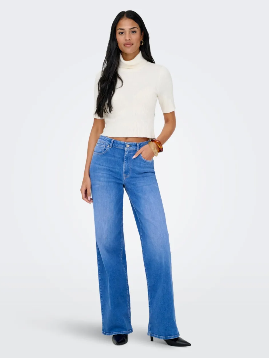 Online ONLMADISON Høj talje Wide leg fit Jeans Dame Jeans|Jeans