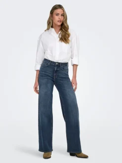 Sale ONLMADISON Høj talje Wide leg fit Jeans Dame Jeans|Jeans
