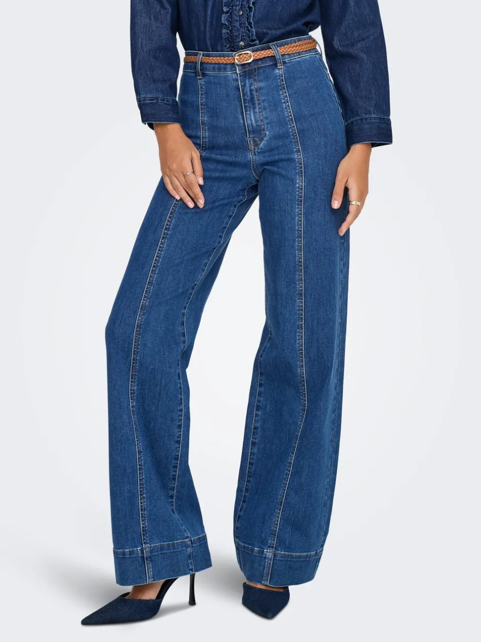 ONLMADISON Høj talje Wide leg fit Jeans Dame Jeans|Jeans