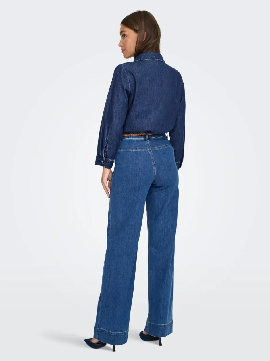 ONLMADISON Høj talje Wide leg fit Jeans Dame Jeans|Jeans