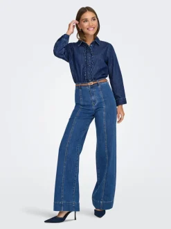 ONLMADISON Høj talje Wide leg fit Jeans Dame Jeans|Jeans