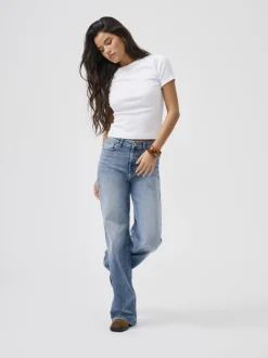 Sale ONLMADISON Høj talje Wide leg fit Jeans Dame Jeans|Jeans