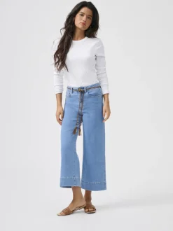 ONLMADISON Høj talje Wide leg fit Cropped Jeans Dame Jeans|Jeans