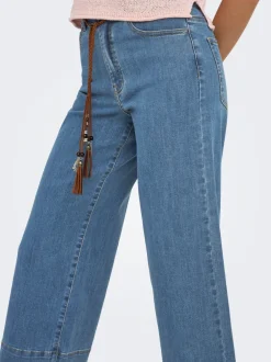 ONLMADISON Høj talje Wide leg fit Cropped Jeans Dame Jeans|Jeans