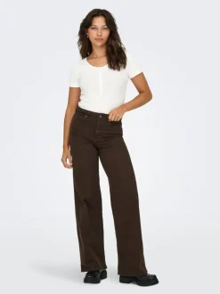 Discount ONLMADISON Høj talje Wide leg fit Jeans Dame Jeans|Jeans
