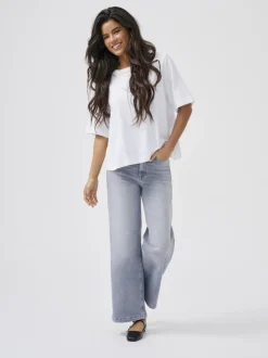 ONLMADISON Høj talje Wide leg fit Cropped Jeans Dame Jeans|Jeans