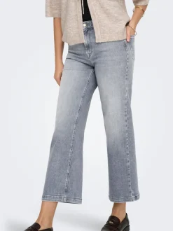 ONLMADISON Høj talje Wide leg fit Cropped Jeans Dame Jeans|Jeans