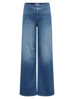 Discount ONLMADISON Høj talje Wide leg fit Jeans Dame Jeans|Jeans
