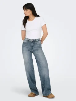 Clearance ONLMADISON Høj talje Wide leg fit Jeans Dame Jeans|Jeans