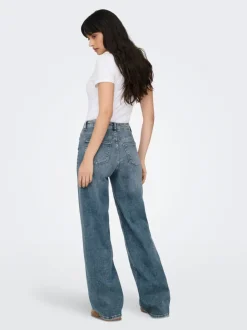 Clearance ONLMADISON Høj talje Wide leg fit Jeans Dame Jeans|Jeans