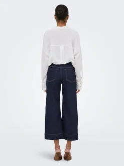 Best ONLMADISON Høj talje Wide leg fit Cropped Jeans Dame Jeans|Jeans