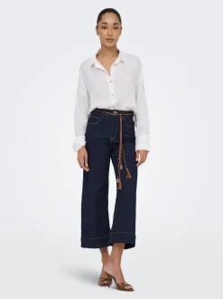 Best ONLMADISON Høj talje Wide leg fit Cropped Jeans Dame Jeans|Jeans