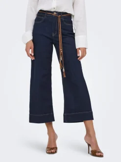 Best ONLMADISON Høj talje Wide leg fit Cropped Jeans Dame Jeans|Jeans