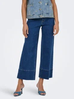 New ONLMADISON Høj talje Wide leg fit Cropped Jeans Dame Jeans|Jeans