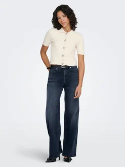 Discount ONLMADISON Høj talje Wide leg fit Jeans Dame Jeans|Jeans
