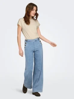 Outlet ONLMADISON Høj talje Wide leg fit Jeans Dame Jeans|Jeans