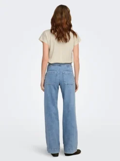 Outlet ONLMADISON Høj talje Wide leg fit Jeans Dame Jeans|Jeans
