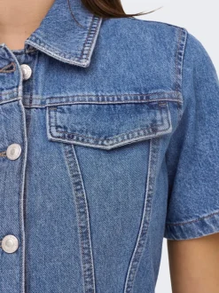Hot ONLMALIA Kort kjole Dame Kjoler|Double Denim