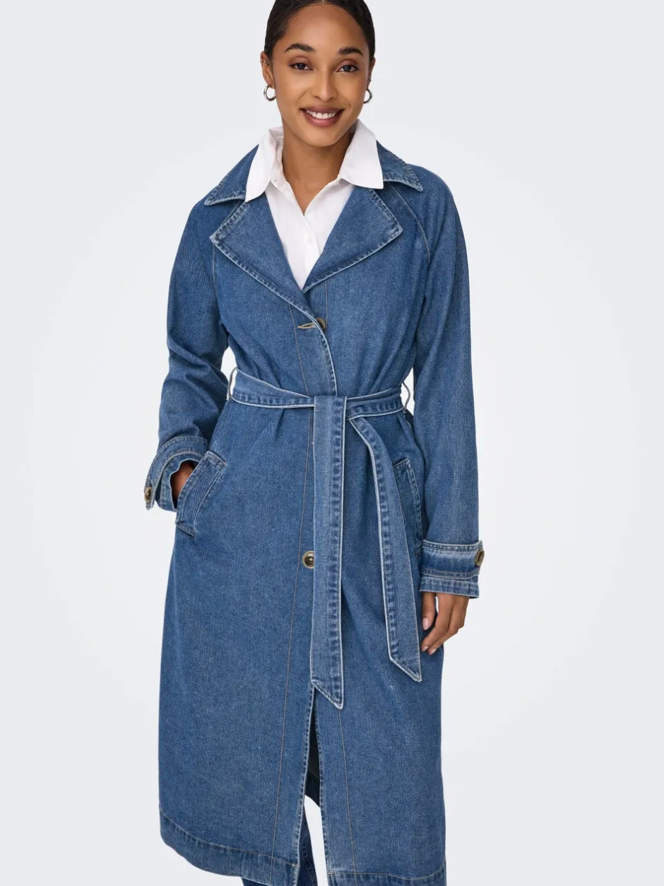 Sale ONLMALOU Trenchcoat Dame Jakker Og Frakker|Double Denim