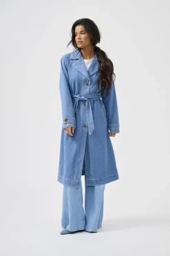 Sale ONLMALOU Trenchcoat Dame Jakker Og Frakker|Double Denim